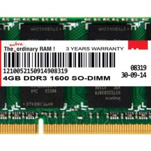 Laptop RAM 4GB DDR3 Simmtronics 1600Mhz