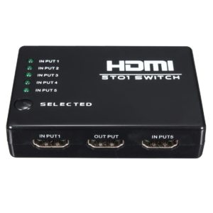 5 Port HDMI Switch - Mini 1080p HDMI Switcher Selector Box Auto Switch with Remote