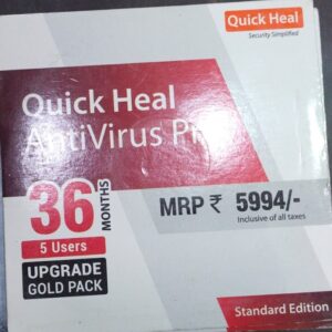 Upgrade Code Quick Heal Antivirus Pro Standard 5pc/3yr